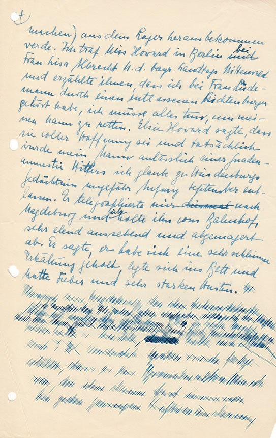 Erinnerungen Hanna Reuters an ihren Besuch im KZ Lichtenburg, um 1954